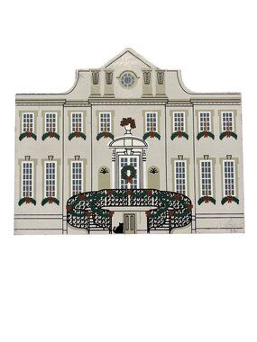 Vintage Retired The Cats Meow Village Swan House 1996 Atlanta Christmas Series W